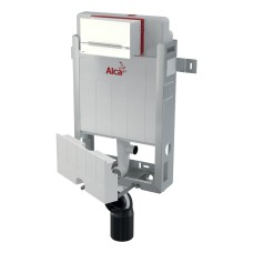 Инсталляция для унитазов AlcaPlast AM115/1000V Renovmodul с кнопкой Stripe-GL1200 стекло белый