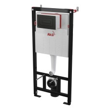 Инсталляция для унитазов AlcaPlast AM101/1120E Sadromodul с кнопкой M478 черный матовый