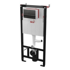 Инсталляция для унитазов AlcaPlast AM101/1120V Sadromodul с кнопкой M1718 черный