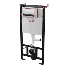 Инсталляция для унитазов AlcaPlast AM101/1120V Sadromodul с кнопкой M1712-8 хром/черный