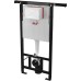 Инсталляция для унитазов AlcaPlast AM102/1120E Jadromodul с кнопкой Stripe-GL1204 стекло черный