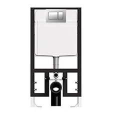 Инсталляция для унитаза Bocchi T02-2115 с кнопкой 8200-0030 матовый хром