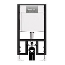 Инсталляция для унитаза Bocchi T02-2115 с кнопкой 8200-0050 матовый хром