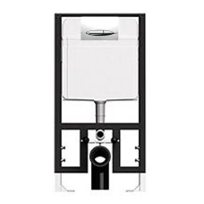 Инсталляция для унитаза Bocchi T02-2115 с кнопкой P46-0018 глянцевый хром