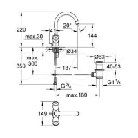 Смеситель Grohe Costa S 21257 001 для раковины