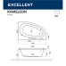 Акриловая ванна Excellent Kameleon 170х110 правая
