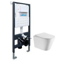 Подвесной унитаз Abber Bequem AC1102 с инсталляцией AC0105