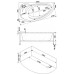 Акриловая ванна Bas Фэнтази 150х88 L на каркасе
