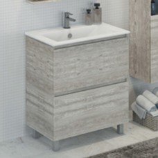 Тумба с раковиной Comforty Верона 75 дуб белый