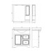 Зеркало для ванной Comforty Севилья 85 слоновая кость