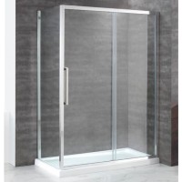Душевой уголок Cezares Lux Soft AH1 140/100 C Cr IV прозрачное стекло, профиль хром