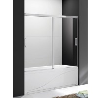 Шторка для ванны Cezares Tandem Soft VF2 170/145 C Cr прозрачное стекло, профиль хром IV