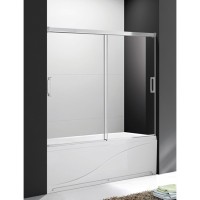 Шторка для ванны Cezares Tandem Soft VF2 180/145 P Cr матовое стекло, профиль хром