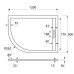 Душевой поддон Cezares Tray AS-RH-120/90-550-30-W-R