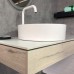 Тумба с раковиной Comforty Клеон 120 белый/дуб дымчатый с правой белой столешницей