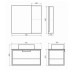 Мебель для ванной Comforty Кёльн 75 дуб темный с черной столешницей