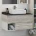 Мебель для ванной Comforty Прага 90 дуб бежевый с бежевой столешницей