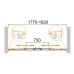 Душевая дверь Cezares Molveno BF-2-180-P-Cr текстурное стекло, профиль хром