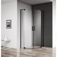 Душевой уголок Cezares Slider R2 80/90 C NERO прозрачное стекло, профиль черный