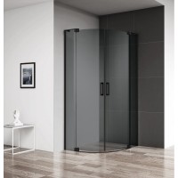 Душевой уголок Cezares Slider R2 90/100 GRIGIO NERO тонированное стекло, профиль черный