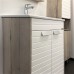 Тумба с раковиной Comforty Клеон 60Н белый/дуб дымчатый (Comforty 9060M)