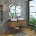 Тумба с раковиной Comforty Порто 120-2 дуб тёмно-коричневый