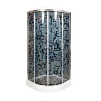 Душевая кабина Deto BМ1510 с электрикой Black