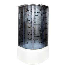 Душевая кабина Deto BМ4510 с гм. и эл. Black