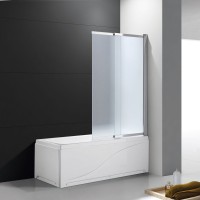 Шторка для ванны Cezares Slider VF11 100/150 P Cr матовое стекло, профиль хром
