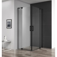 Душевой уголок Cezares Slider A2 70/80 C NERO прозрачное стекло, профиль черный