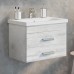 Тумба с раковиной Comforty Никосия 70П дуб белый