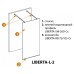 Душевая перегородка Cezares Liberta L-2-120-C-Nero прозрачное стекло, профиль черный