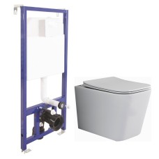 Унитаз Ceramicanova Cubic CN1806 с инсталляцией Berges Novum