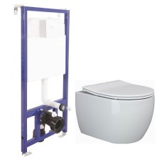 Унитаз Ceramicanova Play CN3001 с инсталляцией Berges Novum