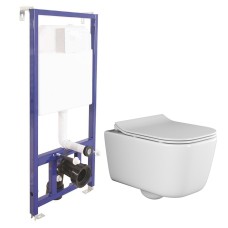 Унитаз Ceramicanova New Day CN3005 с инсталляцией Berges Novum