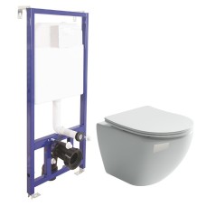 Унитаз Ceramicanova Metropol CN4002 с инсталляцией Berges Novum