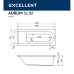 Акриловая ванна Excellent Actima Aurum Slim 170х70 на каркасе