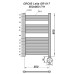 Электрический полотенцесушитель Grois Leila П11 50/80 GR-017 бел мат