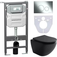 Унитаз с инсталляцией Ceramicanova Metropol CN4002MB_1001CH_1000