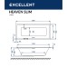 Акриловая ванна Excellent Heaven Slim 170x75 на каркасе