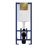Инсталляция для унитаза Grossman 900.T1.01.000 с кнопкой 800.Т1.04.310.310 золото