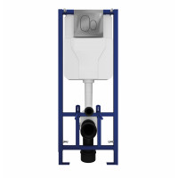 Инсталляция для унитаза Grossman 900.T1.01.000 с кнопкой 800.Т1.01.110.110 хром матовый