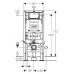 Инсталляция для унитаза Geberit Duofix UP320 111.380.00.5 с кнопкой 15 115.101.00.1 матовый хром