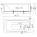 Акриловая ванна 1ACReal Gamma 149х69