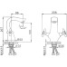 Смеситель для раковины Frap H731 F10731-B