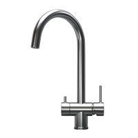 Смеситель для кухни Granula Kitchen space KS-7104 сталь сатин
