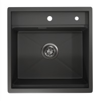 Кухонная мойка Granula Kitchen Space 50х51 KS-5051 черный матовый