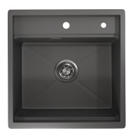 Кухонная мойка Granula Kitchen Space 50х51 KS-5051 графит матовый