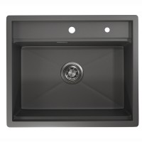 Кухонная мойка Granula Kitchen Space 60х51 KS-6051 графит матовый