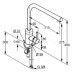Смеситель Kludi L-Ine 428140577 для кухни